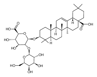 oleanolic acid 3-O-β-D-galactopyranosyl-(1->2)-O-β-D-glucuronopyranoside Structure