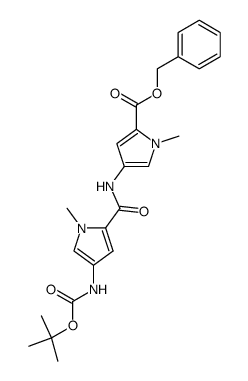 benzyl 4-[[[4-[[(tert-butyloxy)carbonyl]amino]-1-methyl-pyrrol-2-yl]carbonyl]amino]-1-methyl-pyrrole-2-carboxylate结构式