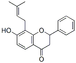 7-Hydroxy-8-(3-methyl-2-butenyl)flavanone Structure