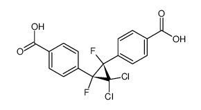 1,2-bis(p-carboxyphenyl)-1,2-difluoro-3,3-dichlorocyclopropane结构式