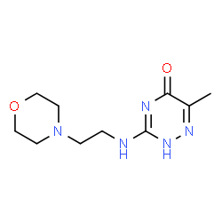 6-methyl-3-{[2-(4-morpholinyl)ethyl]amino}-1,2,4-triazin-5(4H)-one结构式