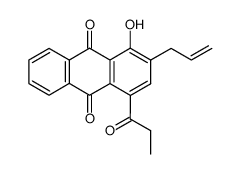 1-hydroxy-4-propanoyl-2-(prop-2'-enyl)anthraquinone Structure