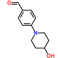 4-(4-羟基哌啶-1-基)苯甲醛结构式