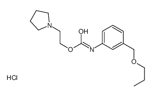 2-(2,3,4,5-tetrahydropyrrol-1-yl)ethyl N-[3-(propoxymethyl)phenyl]carb amate chloride Structure