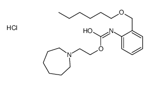 2-(azepan-1-ium-1-yl)ethyl N-[2-(hexoxymethyl)phenyl]carbamate,chloride Structure