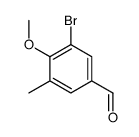Benzaldehyde, 3-bromo-4-methoxy-5-methyl- (9CI) Structure