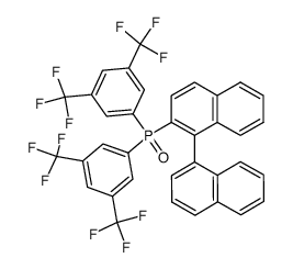2-[Bis-(3,5-bis-trifluoromethyl-phenyl)-phosphinoyl]-[1,1']binaphthalenyl结构式