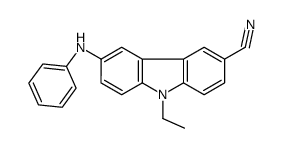 6-anilino-9-ethylcarbazole-3-carbonitrile结构式