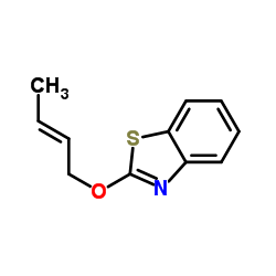 Benzothiazole, 2-(2-butenyloxy)-, (E)- (9CI)结构式