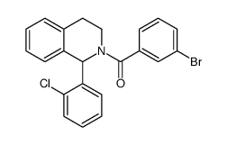 (3-bromophenyl)-[1-(2-chlorophenyl)-3,4-dihydro-1H-isoquinolin-2-yl]methanone结构式