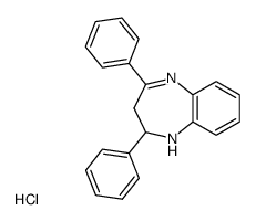 2,4-Diphenyl-2,3-dihydro-1H-1,5-benzodiazepine monohydrochloride Structure