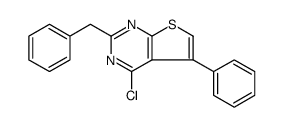 2-Benzyl-4-chloro-5-phenylthieno[2,3-d]pyrimidine结构式