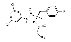 2-(2-aminoacetamido)-3-(4-bromophenyl)-N-(3,5-dichlorophenyl)-2-methylpropanamide结构式