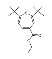 2,7-di-tert-butyl-4-ethoxycarbonylthiepin Structure