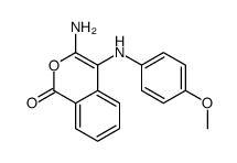 3-amino-4-(4-methoxyanilino)isochromen-1-one Structure