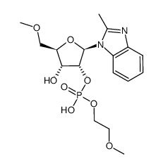 1-(5'-O-methyl-β-D-ribofuranosyl)-2-methylbenzimidazole 2'-(2-methoxyethyl)phosphate Structure