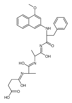 succinyl-alanyl-alanyl-phenylalanyl-4-methoxy-2-naphthylamide structure