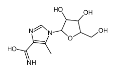 1-[3,4-dihydroxy-5-(hydroxymethyl)oxolan-2-yl]-5-methylimidazole-4-carboxamide Structure
