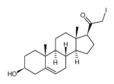 3β-hydroxy-21-iodo-pregn-5-en-20-one Structure