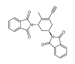 (3S,5R)-1-ethynyl-2-methyl-3,5-bis(phthalimido)cyclohex-1-ene结构式