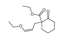 (Z)-Ethyl 1-(3-ethoxy-2-propenyl)-2-oxocyclohexane-carboxylate结构式