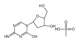 4-amino-1-[(2R,4S,5R)-4-hydroxy-5-(hydroxymethyl)oxolan-2-yl]-1,3,5-triazin-2-one,methanesulfonic acid结构式