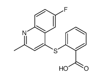 2-(6-fluoro-2-methylquinolin-4-yl)sulfanylbenzoic acid Structure