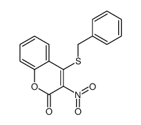 4-benzylsulfanyl-3-nitrochromen-2-one Structure