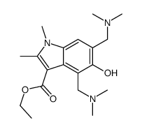 ethyl 4,6-bis[(dimethylamino)methyl]-5-hydroxy-1,2-dimethylindole-3-carboxylate结构式