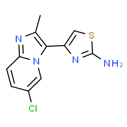 4-(6-CHLORO-2-METHYL-IMIDAZO[1,2-A]PYRIDIN-3-YL)-THIAZOL-2-YLAMINE structure