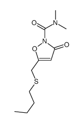5-(butylsulfanylmethyl)-N,N-dimethyl-3-oxo-1,2-oxazole-2-carboxamide结构式