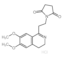 2,5-Pyrrolidinedione,1-[2-(3,4-dihydro-6,7-dimethoxy-1-isoquinolinyl)ethyl]-, hydrochloride (1:1) structure