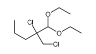 2-chloro-2-(chloromethyl)-1,1-diethoxypentane结构式