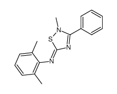 N-(2,6-Dimethylphenyl)-2-methyl-3-phenyl-1,2,4-thiadiazol-5(2H)-imin结构式
