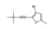2-(3-bromo-5-methylthiophen-2-yl)ethynyl-trimethylsilane结构式