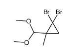1,1-dibromo-2-(dimethoxymethyl)-2-methylcyclopropane结构式