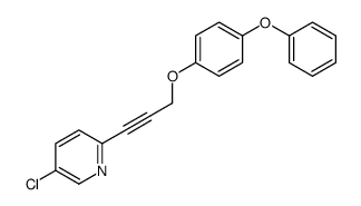 5-chloro-2-[3-(4-phenoxyphenoxy)prop-1-ynyl]pyridine结构式