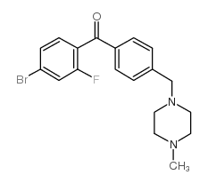 4-BROMO-2-FLUORO-4'-(4-METHYLPIPERAZINOMETHYL) BENZOPHENONE结构式