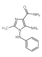 5-amino-1-anilino-2-methyl-imidazole-4-carboxamide结构式