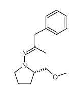 (+)-(S)-2-methoxymethyl-1-(1-methyl-2-phenylethylideneamino)-pyrrolidine结构式
