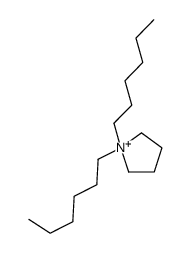 1,1-dihexylpyrrolidin-1-ium结构式