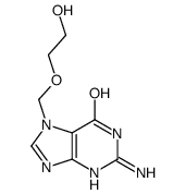 2-amino-7-(2-hydroxyethoxymethyl)-3H-purin-6-one structure