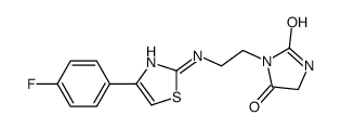 3-[2-[[4-(4-fluorophenyl)-1,3-thiazol-2-yl]amino]ethyl]imidazolidine-2,4-dione结构式