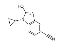 1-cyclopropyl-2-oxo-3H-benzimidazole-5-carbonitrile结构式