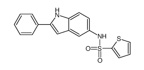 N-(2-phenyl-1H-indol-5-yl)thiophene-2-sulfonamide Structure