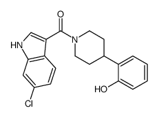 (6-chloro-1H-indol-3-yl)-[4-(2-hydroxyphenyl)piperidin-1-yl]methanone Structure