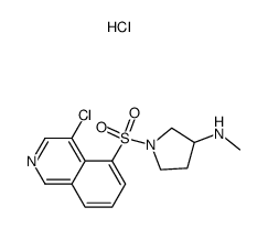 (R/S)-1-(4-chloro-5-isoquinolinesulfonyl)-3-(methylamino)pyrrolidine hydrochloride Structure