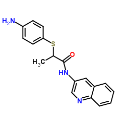 2-[(4-Aminophenyl)sulfanyl]-N-(3-quinolinyl)propanamide结构式