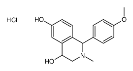 1-(4-methoxyphenyl)-2-methyl-1,2,3,4-tetrahydroisoquinolin-2-ium-4,6-diol,chloride结构式