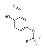 2-hydroxy-5-(trifluoromethylsulfanyl)benzaldehyde结构式